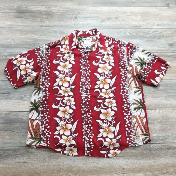 Untied Other - Untied Mens Large Short Sleeve Hawaiian Shirt Casual Vacation Pool Beach Party